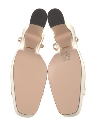 Gucci Horsebit Accent Leather Slingback Pumps