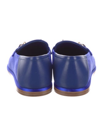 Gucci Horsebit Accent Satin Loafers