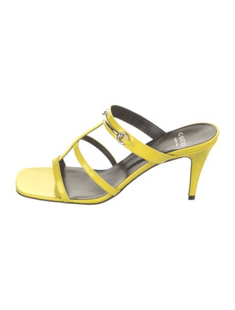 Gucci Horsebit Accent Patent Leather Slides