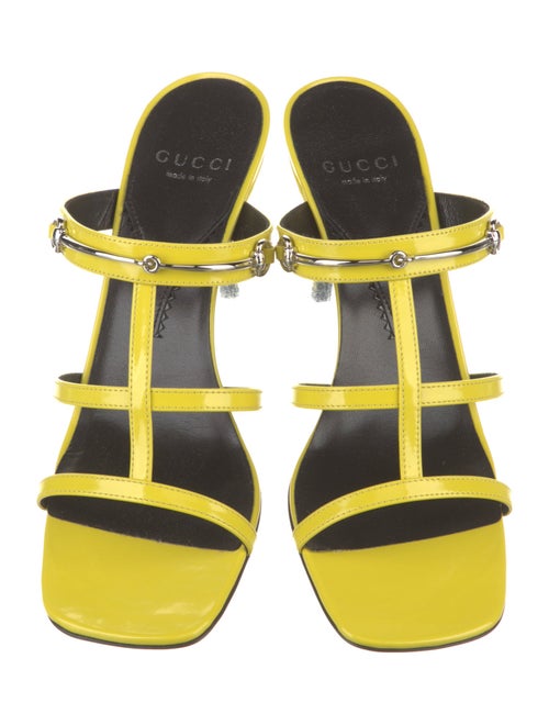 Gucci Horsebit Accent Patent Leather Slides