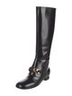 Gucci Interlocking G Logo Leather Riding Boots