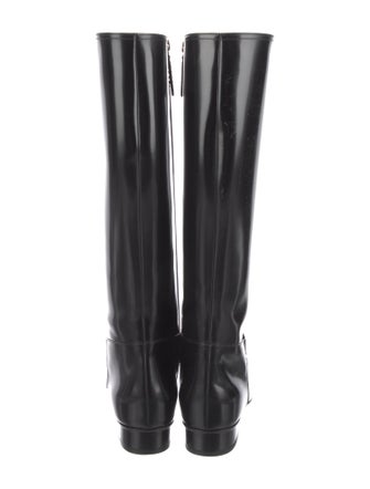Gucci Interlocking G Logo Leather Riding Boots