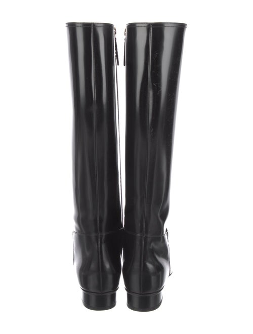 Gucci Interlocking G Logo Leather Riding Boots