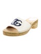 Gucci Double G Logo Leather Espadrilles