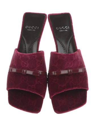 Gucci Velvet Slides