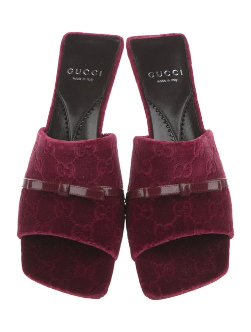 Gucci Velvet Slides