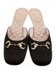 Gucci Horsebit Accent Satin Mules