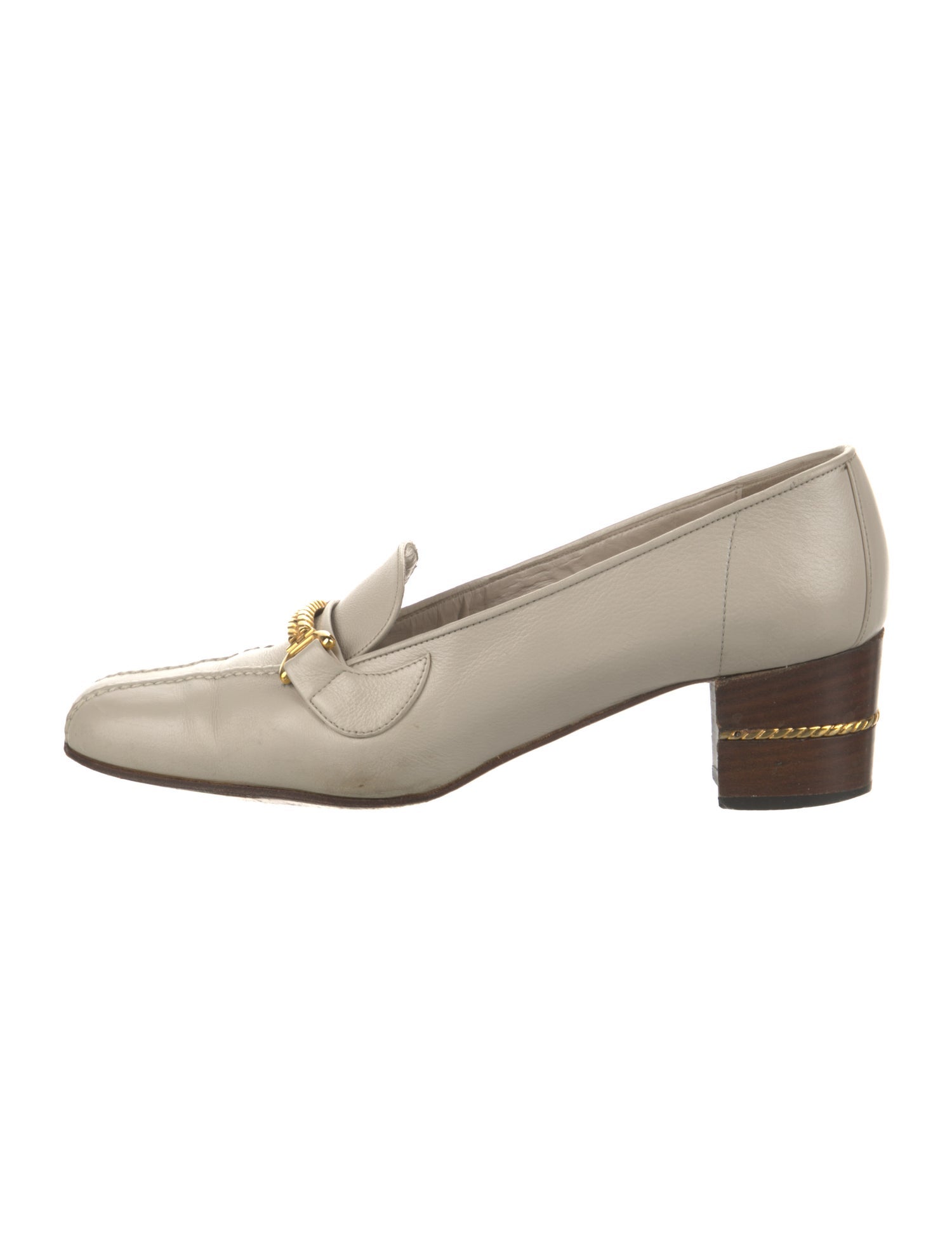 Gucci Leather Chain-Link Accents Pumps