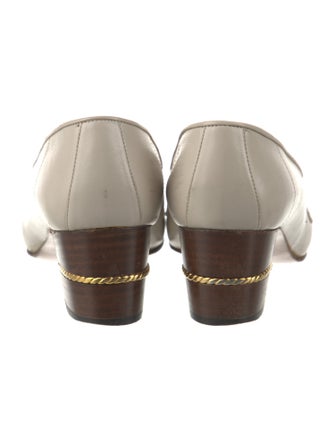 Gucci Leather Chain-Link Accents Pumps
