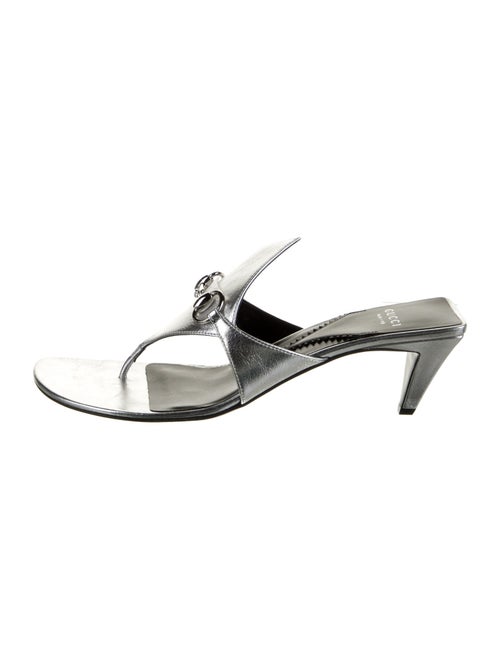 Gucci Horsebit Accent Leather Slides