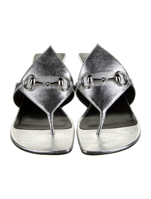 Gucci Horsebit Accent Leather Slides