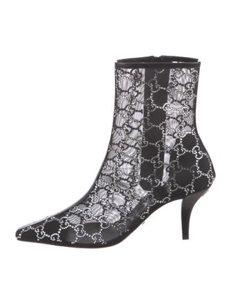 Gucci Leather Printed Sock Boots