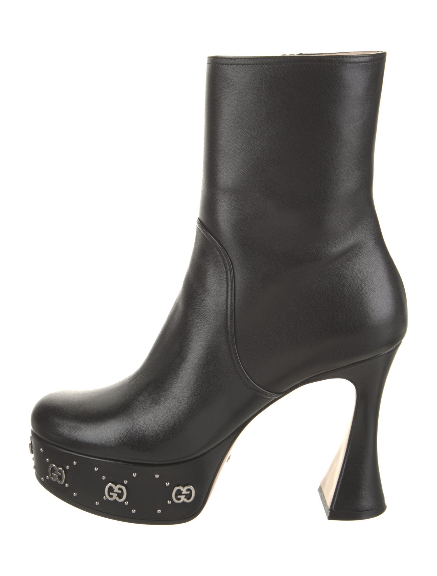 Gucci Leather Studded Accents Boots