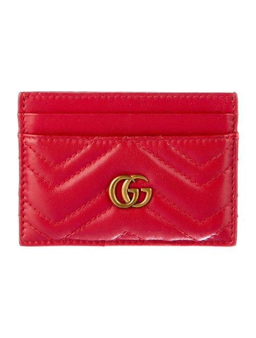 Gucci Quilted Pattern Leather Card Holder