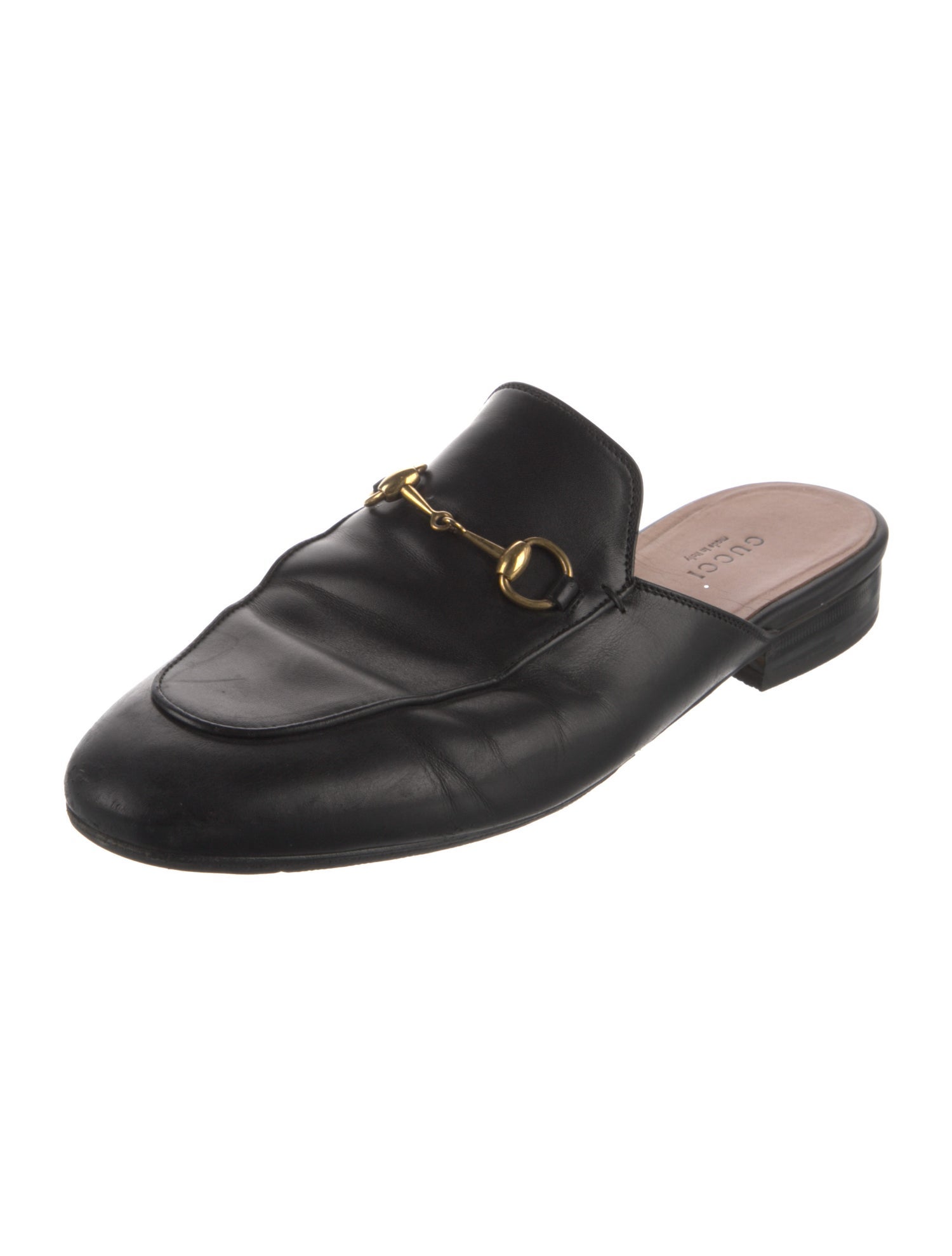 Gucci Horsebit Accent Leather Mules