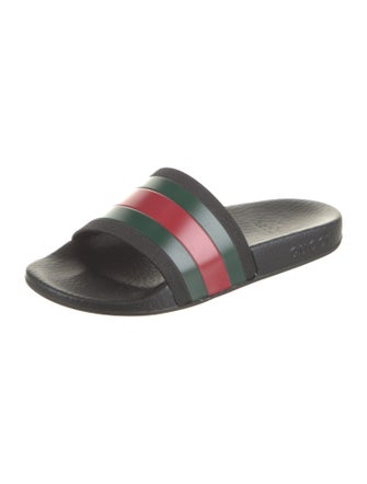 Gucci Web Accent Rubber Slides