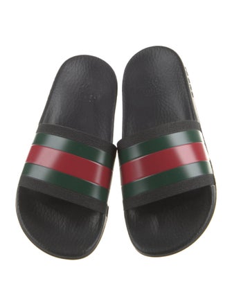 Gucci Web Accent Rubber Slides