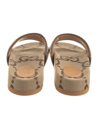 Gucci Jumbo GG Canvas Slides