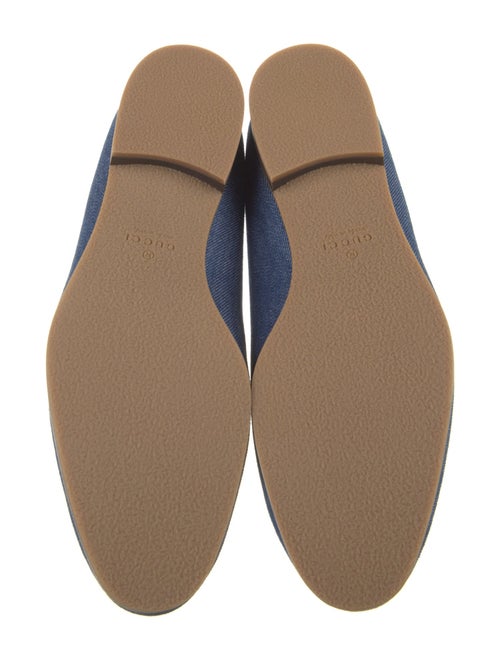 Gucci Web Accent Denim Dress Loafers