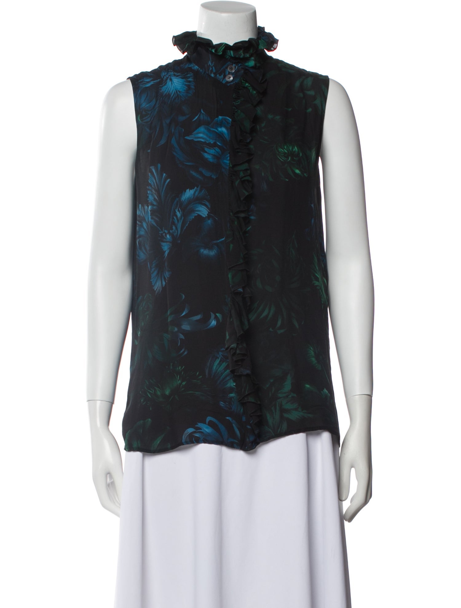 Gucci Silk Floral Print Blouse