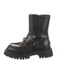 Gucci Horsebit Accent Leather Combat Boots