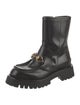 Gucci Horsebit Accent Leather Combat Boots