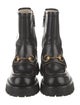 Gucci Horsebit Accent Leather Combat Boots