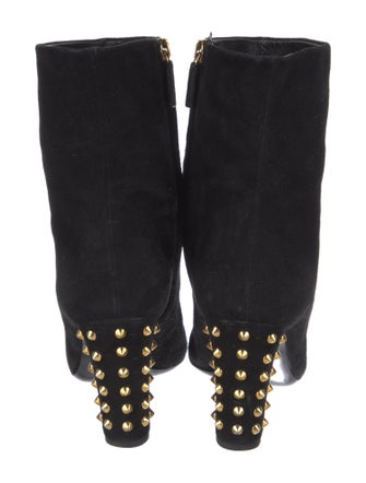 Gucci Suede Studded Accents Boots