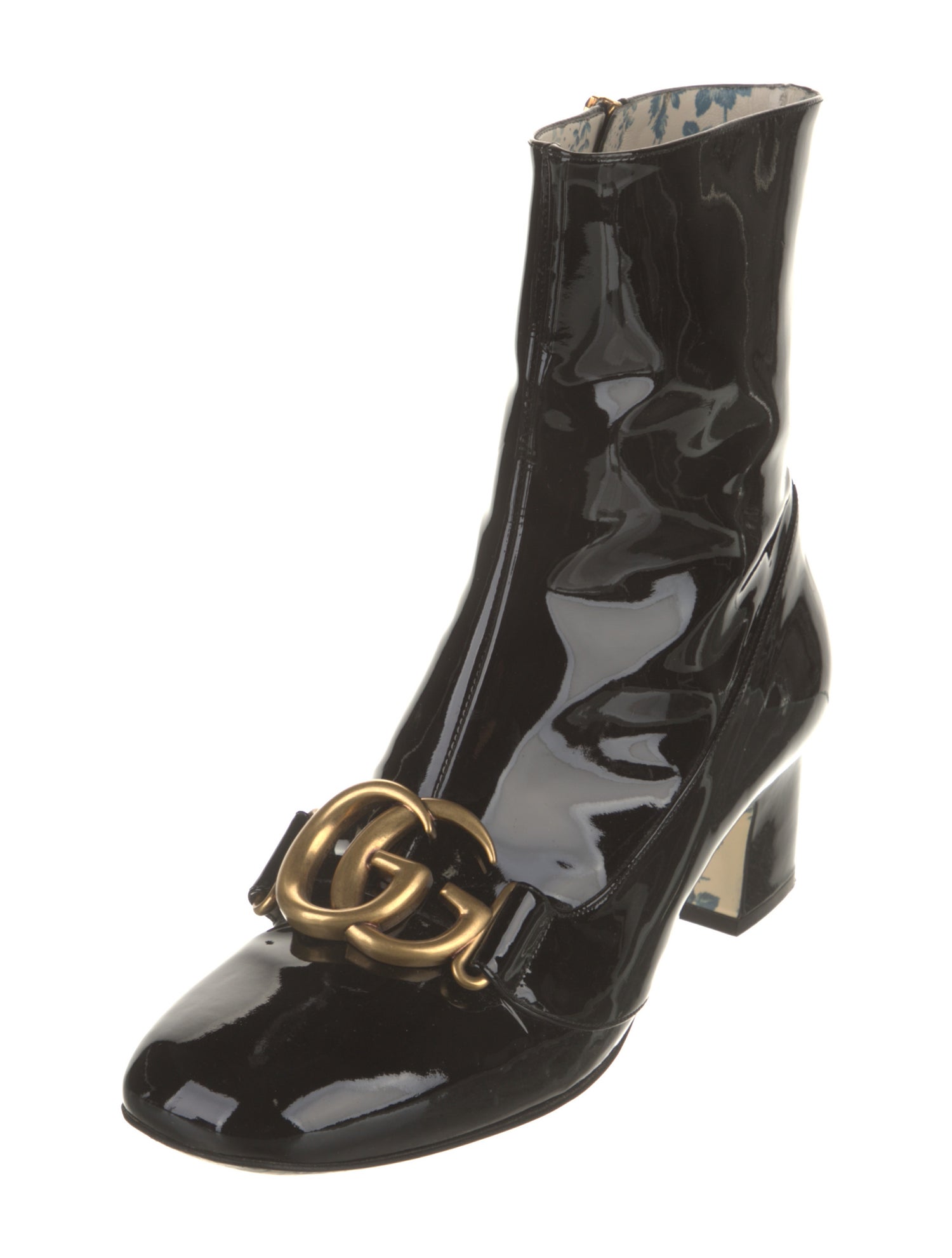 Gucci Victoire Double G Logo Combat Boots