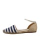 Gucci Canvas Striped D'Orsay Flats