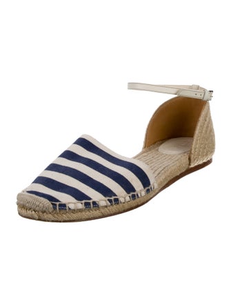 Gucci Canvas Striped D'Orsay Flats