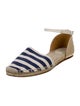 Gucci Canvas Striped D'Orsay Flats