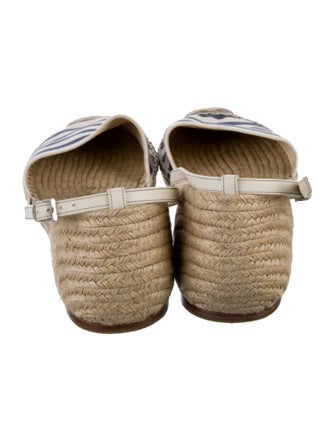 Gucci Canvas Striped D'Orsay Flats