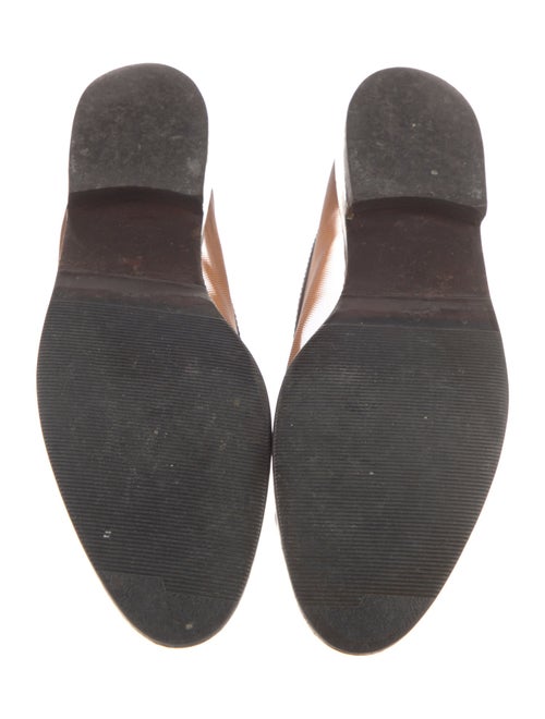 Gucci Mesh Leather Trim Embellishment Ballet Flats