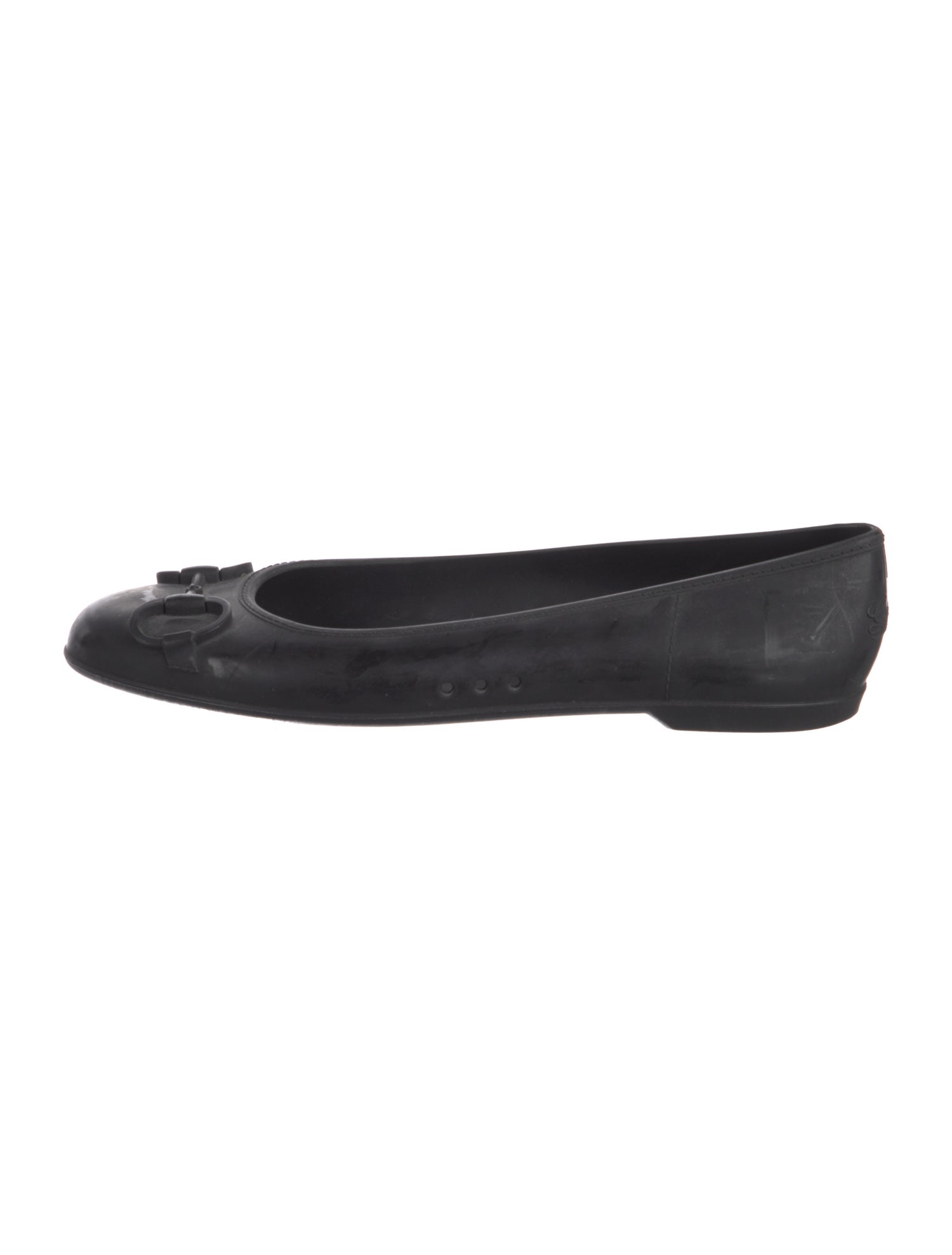 Gucci Horsebit Accent Rubber Ballet Flats