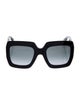 Gucci Interlocking G Logo Square Sunglasses