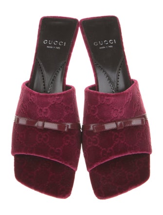 Gucci Velvet Slides
