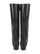 Gucci Leather Chain-Link Accents Riding Boots
