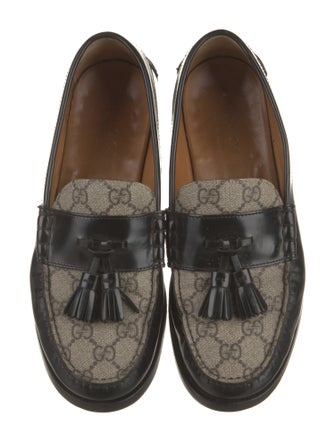 Gucci GG Supreme Leather Dress Loafers
