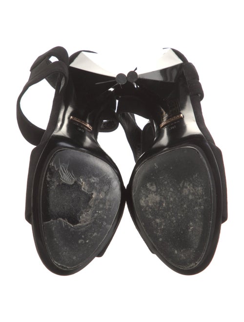 Gucci Suede Cutout Accent Slingback Sandals
