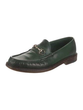 Gucci Horsebit Accent Leather Loafers