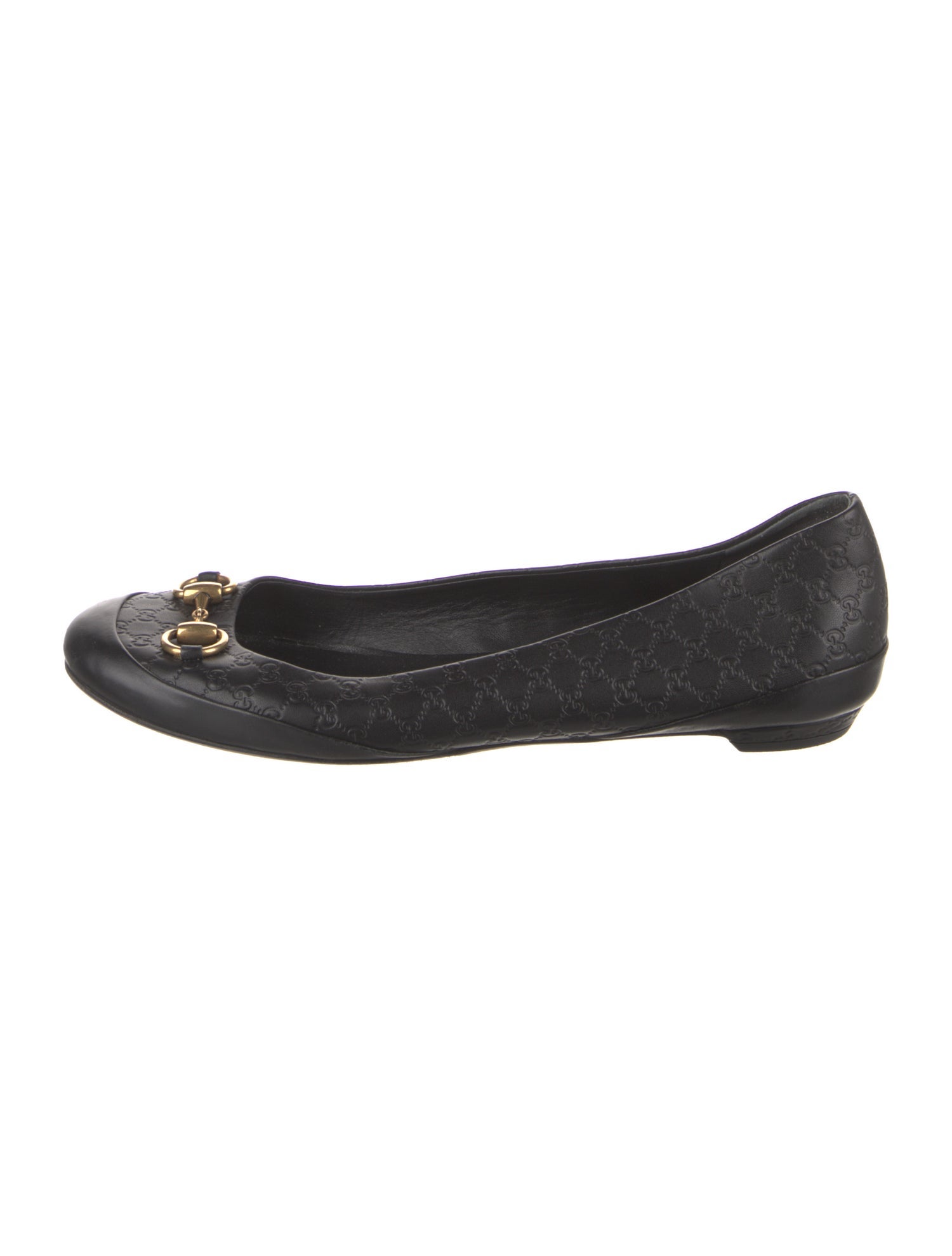 Gucci Horsebit Accent Leather Ballet Flats