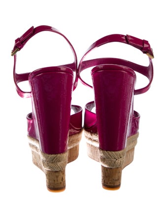 Gucci Patent Leather Braided Accents Espadrilles