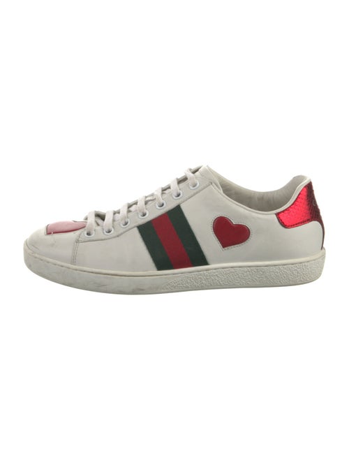 Gucci Web Accent Leather Sneakers