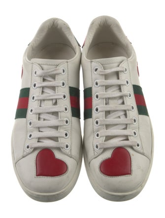 Gucci Web Accent Leather Sneakers