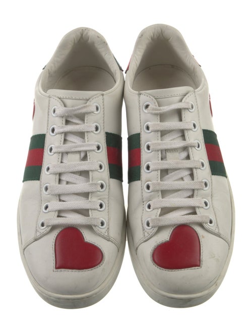 Gucci Web Accent Leather Sneakers