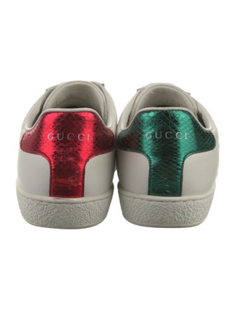 Gucci Web Accent Leather Sneakers