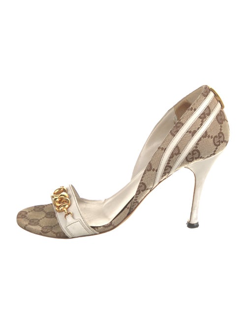 Gucci GG Canvas Canvas Slingback Sandals