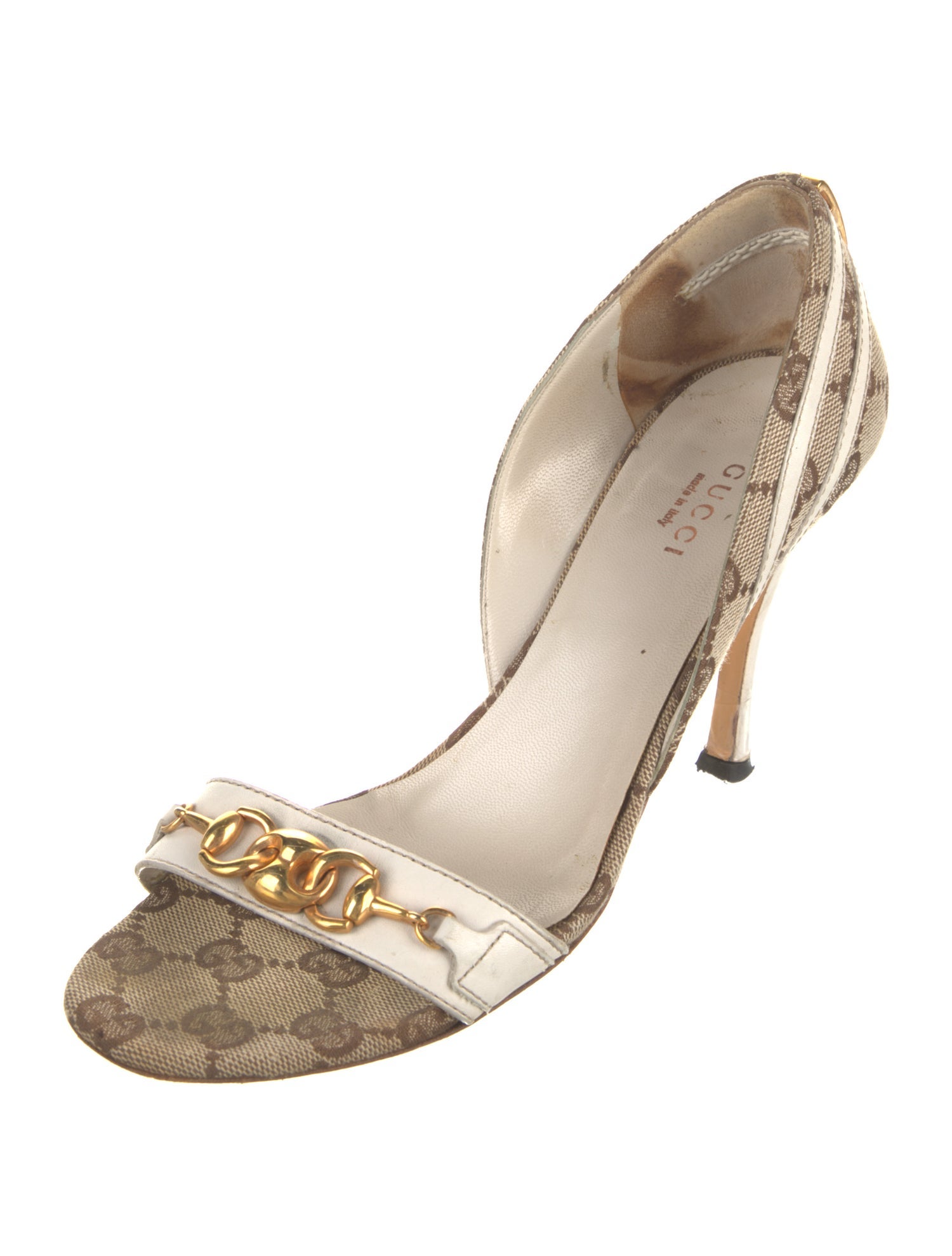 Gucci GG Canvas Canvas Slingback Sandals