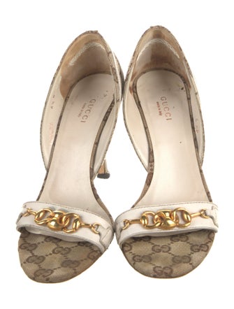 Gucci GG Canvas Canvas Slingback Sandals